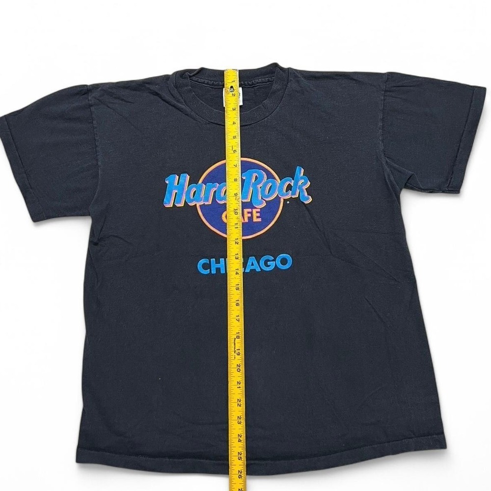 Hard Rock Cafe T Shirt Mens L Black Chicago Vintage Logo Graphic Made in USA - Picture 4 of 7